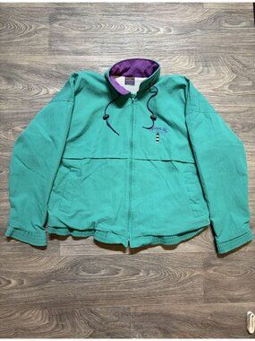 Hilton Active Apparel Lightkeepers Village Jacket XL Green Purple Lighthouse USA